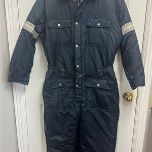 Fieldmaster Men's Navy Insulated Coverall size large short